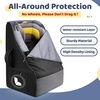 YOREPEK Carseat Bags for Air Travel, Baby Airplane Travel Essentials | Shoulder Strap, Waist Strap, Padded Portective, PU Leather Wear-Resistant Bottom, Car Seat Bag with Side Pocket(Black)