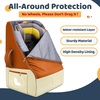 YOREPEK Carseat Bags for Air Travel, Baby Airplane Travel Essentials | Shoulder Strap, Waist Strap, Padded Portective, PU Leather Wear-Resistant Bottom, Car Seat Bag with Side Pocket(Orange)
