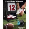 YOREPEK Football Bag Backpack, Extra Large Football Gear Bag with Helmet & Shoulder Pads Holder, Jersey Display Window, Ventilated Shoe Compartment, Football Equipment Bag for Boys Youth Adults