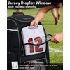 YOREPEK Football Bag Backpack, Extra Large Football Gear Bag with Helmet & Shoulder Pads Holder, Jersey Display Window, Ventilated Shoe Compartment, Football Equipment Bag for Boys Youth Adults