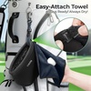 YOREPEK Golf Ball Cleaner Pouch in Gift Box, Club Cleaner For Golf Bag | Golf Club Washer with Zipper Pocket for Golf Club Accessories, Golfing Accessories Golf Gifts for Men, Golf stuff(Black with Blue Webbing)