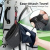 YOREPEK Golf Ball Cleaner Pouch in Gift Box, Club Cleaner For Golf Bag | Golf Club Washer with Zipper Pocket for Golf Club Accessories, Golfing Accessories Golf Gifts for Men, Golf stuff(Waffle Weave Exterior)