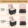 YOREPEK Nail Polish Bag Organizer Case Holds 56+ Bottles (15ml/0.5 fl.oz) | Nail Organizers and Storage for Nail Kits, Nail Supplies and Manicure Tools, Nail Stuff Organizer, Nail Gifts for Manicurist(Black-56 Slots)