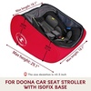 YOREPEK Padded Car Seat Stroller Travel Bag for Air Travel Gate Check | for Doona, Evenflo Shyft Dualride with Base, Infant Car Seat Trave Bag, Lockable Zipper, Soft Backpack Straps, Foldable(Vibrant Red)