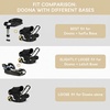 YOREPEK Padded Car Seat Stroller Travel Bag for Air Travel Gate Check | for Doona, Evenflo Shyft Dualride with Base, Infant Car Seat Trave Bag, Lockable Zipper, Soft Backpack Straps, Foldable(Beige)