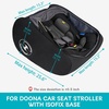 YOREPEK Padded Car Seat Stroller Travel Bag for Air Travel Gate Check | for Doona, Evenflo Shyft Dualride with Base, Infant Car Seat Trave Bag, Lockable Zipper, Soft Backpack Straps, Foldable(Black All)