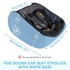 YOREPEK Padded Car Seat Stroller Travel Bag for Air Travel Gate Check | for Doona, Evenflo Shyft Dualride with Base, Infant Car Seat Trave Bag, Lockable Zipper, Soft Backpack Straps, Foldable(Ocean Blue)