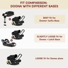 YOREPEK Padded Car Seat Stroller Travel Bag for Air Travel Gate Check | for Doona, Evenflo Shyft Dualride with Base, Infant Car Seat Trave Bag, Lockable Zipper, Soft Backpack Straps, Foldable(Vibrant Red)