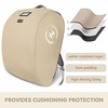 YOREPEK Padded Car Seat Stroller Travel Bag for Air Travel Gate Check | for Doona, Evenflo Shyft Dualride with Base, Infant Car Seat Trave Bag, Lockable Zipper, Soft Backpack Straps, Foldable(Beige)
