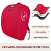 YOREPEK Padded Car Seat Stroller Travel Bag for Air Travel Gate Check | for Doona, Evenflo Shyft Dualride with Base, Infant Car Seat Trave Bag, Lockable Zipper, Soft Backpack Straps, Foldable(Vibrant Red)