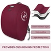 YOREPEK Padded Car Seat Stroller Travel Bag for Air Travel Gate Check | for Doona, Evenflo Shyft Dualride with Base, Infant Car Seat Trave Bag, Lockable Zipper, Soft Backpack Straps, Foldable(Wine Red)