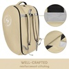 YOREPEK Padded Car Seat Stroller Travel Bag for Air Travel Gate Check | for Doona, Evenflo Shyft Dualride with Base, Infant Car Seat Trave Bag, Lockable Zipper, Soft Backpack Straps, Foldable(Beige)