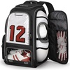 YOREPEK Football Bag Backpack, Extra Large Football Gear Bag with Helmet & Shoulder Pads Holder, Jersey Display Window, Ventilated Shoe Compartment, Football Equipment Bag for Boys Youth Adults