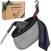 YOREPEK Golf Ball Cleaner Pouch in Gift Box, Club Cleaner For Golf Bag | Golf Club Washer with Zipper Pocket for Golf Club Accessories, Golfing Accessories Golf Gifts for Men, Golf stuff(Gray)