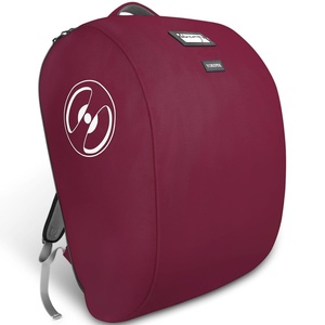 YOREPEK Padded Car Seat Stroller Travel Bag for Air Travel Gate Check | for Doona, Evenflo Shyft Dualride with Base, Infant Car Seat Trave Bag, Lockable Zipper, Soft Backpack Straps, Foldable(Wine Red)