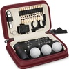 YOREPEK Golf Gifts for Men, Complete Golf Accessories Kit PU Leather Case | Golf Set with Balls, Tees, Monocular, Divot Tool, Scorekeeper, Golf Ball Clip, Brush, Golf Gifts for Dad, Golf Stuff for Men(Red)