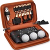 YOREPEK Golf Gifts for Men, Complete Golf Accessories Kit PU Leather Case | Golf Set with Balls, Tees, Monocular, Divot Tool, Scorekeeper, Golf Ball Clip, Brush, Golf Gifts for Dad, Golf Stuff for Men(Brown)