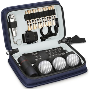 YOREPEK Golf Gifts for Men, Complete Golf Accessories Kit PU Leather Case | Golf Set with Balls, Tees, Monocular, Divot Tool, Scorekeeper, Golf Ball Clip, Brush, Golf Gifts for Dad, Golf Stuff for Men(Navy Blue)