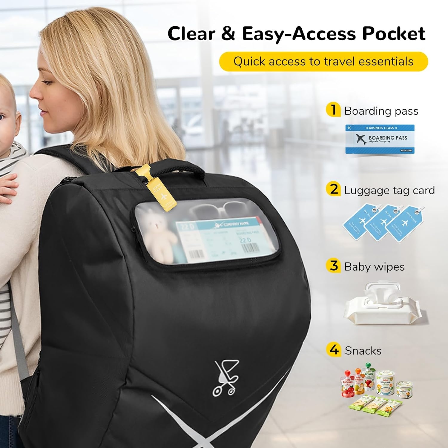 image:imageYOREPEK Travel Bag for Doona Car Seat Stroller with Luggage Tag