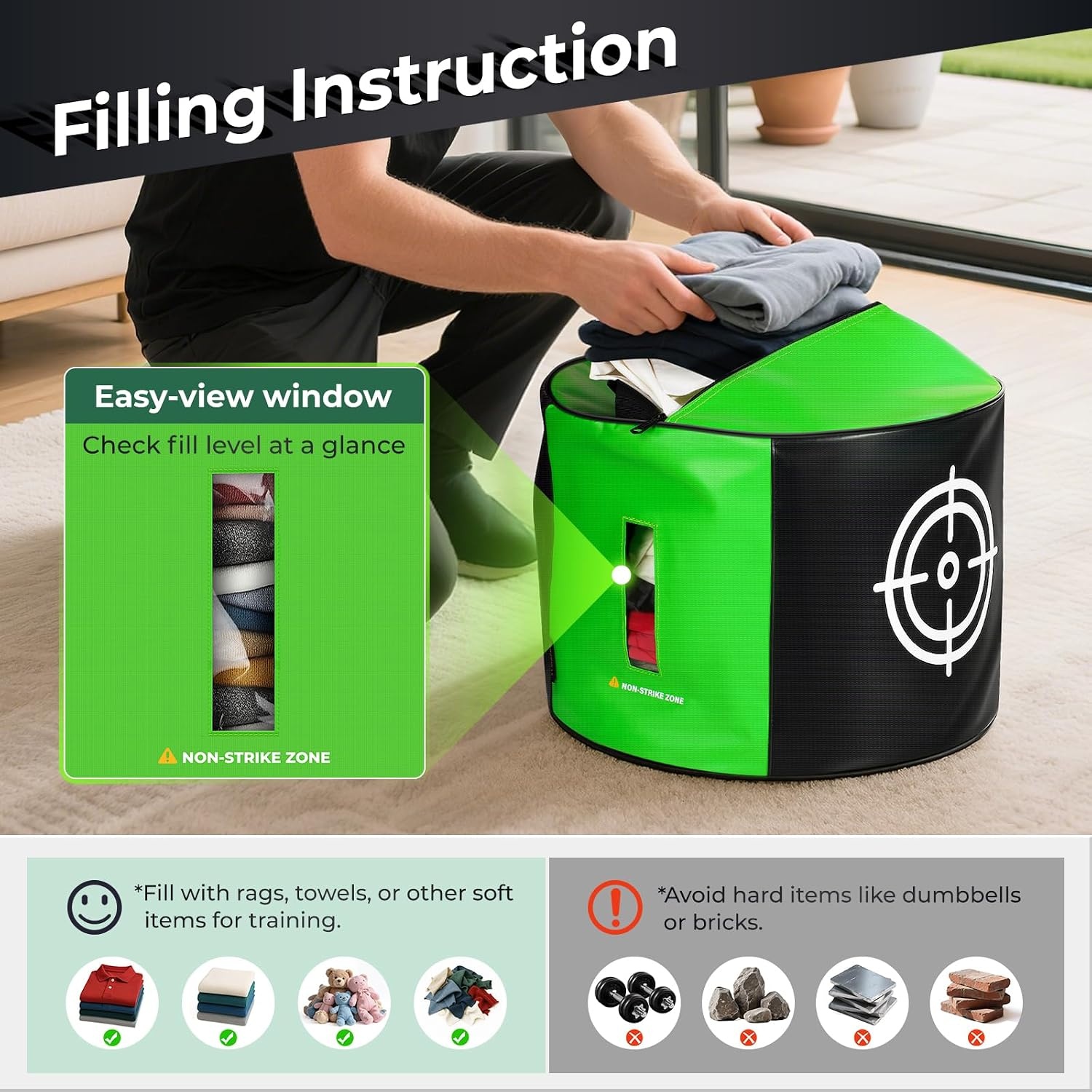 image:imageYOREPEK Golf Impact Bag for Swing Training Golf Training Aids for Men