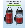 YOREPEK Golf Cooler Bag, Golf Bag Shaped 6-Can Cooler with 2 Can Sleeves(Black)
