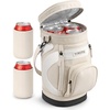 YOREPEK Golf Cooler Bag, Golf Bag Shaped 6-Can Cooler with 2 Can Sleeves(Beige)