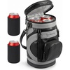 YOREPEK Golf Cooler Bag, Golf Bag Shaped 6-Can Cooler with 2 Can Sleeves(Black)